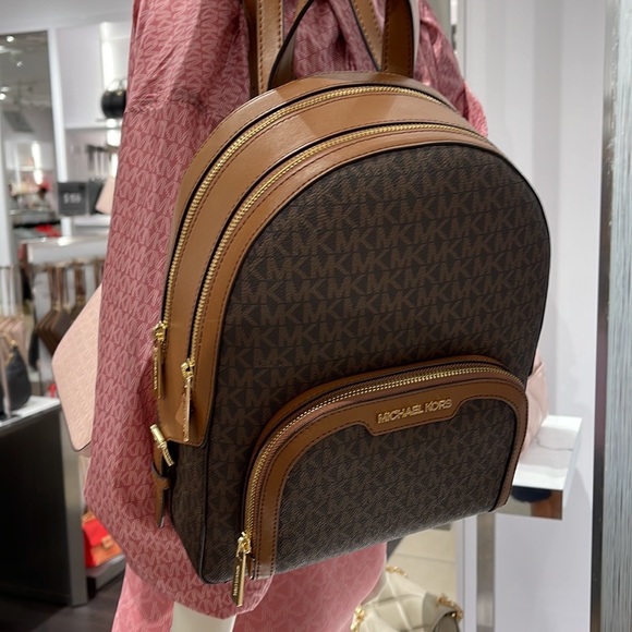 Michael Kors Backpack Bag Jaycee Md Backpack Brown Braun 35S2G8TB2B - Picture 6 of 16